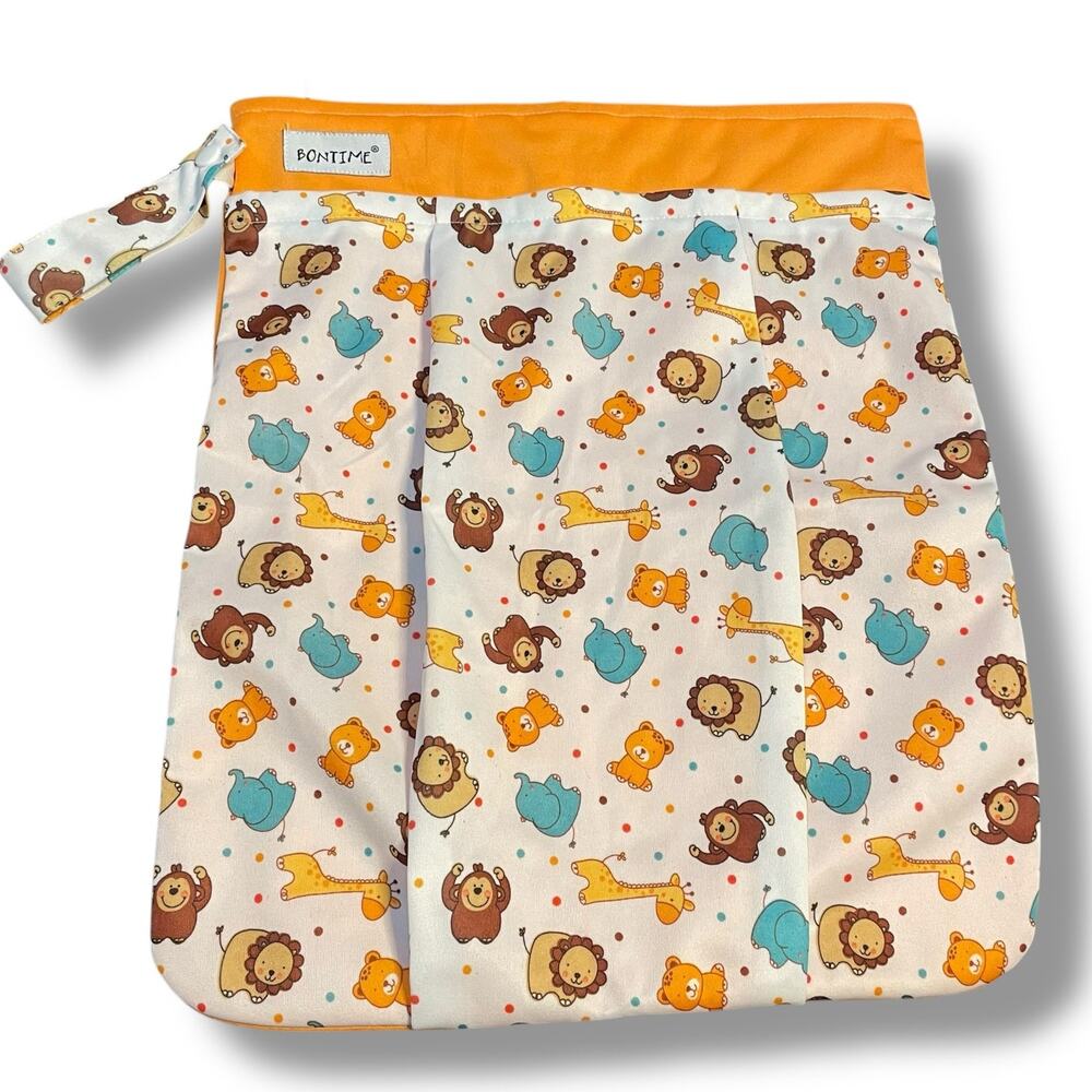Bontime Wet Bag Double Zip Waterproof Diaper Pouch Expands Swim Laundry Travel